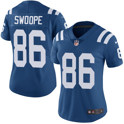 Indianapolis Colts #86 Limited Erik Swoope Royal Blue Nike NFL Home Women Vapor Untouchable jerseys->indianapolis colts->NFL Jersey
